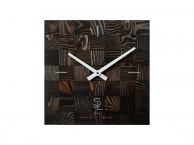 Часы настенные SLT 5195 CHESS BLACK WOOD в Мирном - mirnyj.mebel-nsk.ru | фото