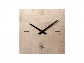Часы настенные SLT 5196 CHESS WHITE WOOD в Мирном - mirnyj.mebel-nsk.ru | фото