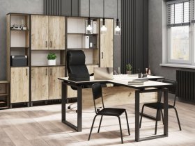 Комплект Гермес лофт (дуб крафт серый) в Мирном - mirnyj.mebel-nsk.ru | фото