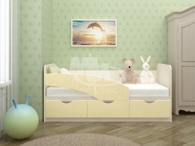 Кровать детская Бабочки 1,6 м в Мирном - mirnyj.mebel-nsk.ru | фото