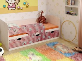 Кровать детская с ящиками 1,86 Минима Hello Kitty в Мирном - mirnyj.mebel-nsk.ru | фото