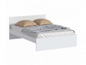 Кровать двуспальная 1,4м Бруклин СБ-3353 (белый) в Мирном - mirnyj.mebel-nsk.ru | фото