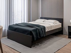 Кровать двуспальная 1,4м Бруклин СБ-3353 (диамант серый) в Мирном - mirnyj.mebel-nsk.ru | фото