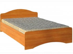 Кровать двуспальная 1,6м-1 (круглая спинка) в Мирном - mirnyj.mebel-nsk.ru | фото