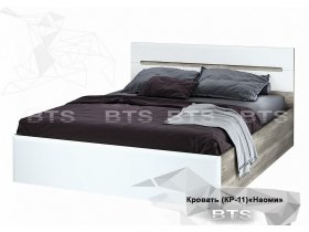 Кровать двуспальная 1,6 м  Наоми КР-11 в Мирном - mirnyj.mebel-nsk.ru | фото