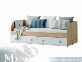 Кровать с ящиками Тренд КР-01 в Мирном - mirnyj.mebel-nsk.ru | фото