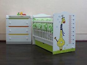 Кроватка детская Жираф с маятником в Мирном - mirnyj.mebel-nsk.ru | фото