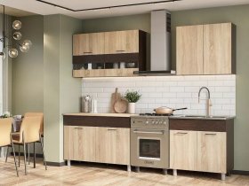 Кухонный гарнитур Босфор 2,0м (дуб сонома/венге) в Мирном - mirnyj.mebel-nsk.ru | фото