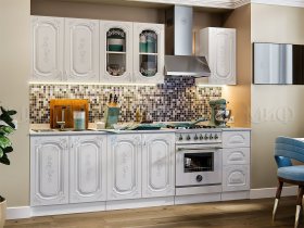 Кухонный гарнитур Лиза-2 (белый) в Мирном - mirnyj.mebel-nsk.ru | фото