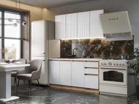 Кухонный гарнитур Ника 1,6 м (белый) в Мирном - mirnyj.mebel-nsk.ru | фото
