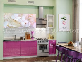 Кухонный гарнитур Вишневый цвет в Мирном - mirnyj.mebel-nsk.ru | фото