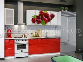 Кухонный гарнитур Вишня в Мирном - mirnyj.mebel-nsk.ru | фото