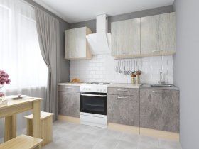 Модульная кухня Йота (пикард/цемент) в Мирном - mirnyj.mebel-nsk.ru | фото