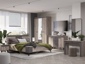 Модульная спальня Кассандра (дуб смоки/MF14) в Мирном - mirnyj.mebel-nsk.ru | фото