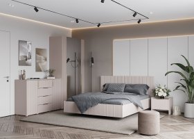 Модульная спальня «Тефия» (тефия/софт сантьяго) в Мирном - mirnyj.mebel-nsk.ru | фото