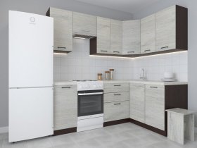 Модульная угловая кухня 1,4м*2,1м Лада (пикард) в Мирном - mirnyj.mebel-nsk.ru | фото