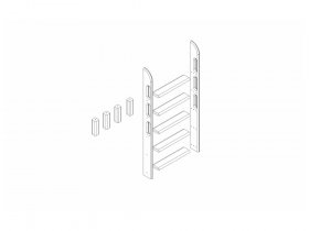 Пакет №10 Прямая лестница и опоры для двухъярусной кровати Соня в Мирном - mirnyj.mebel-nsk.ru | фото