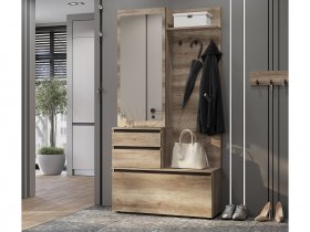 Прихожая ПР-04 Энигма (венге/дуб каньон) в Мирном - mirnyj.mebel-nsk.ru | фото